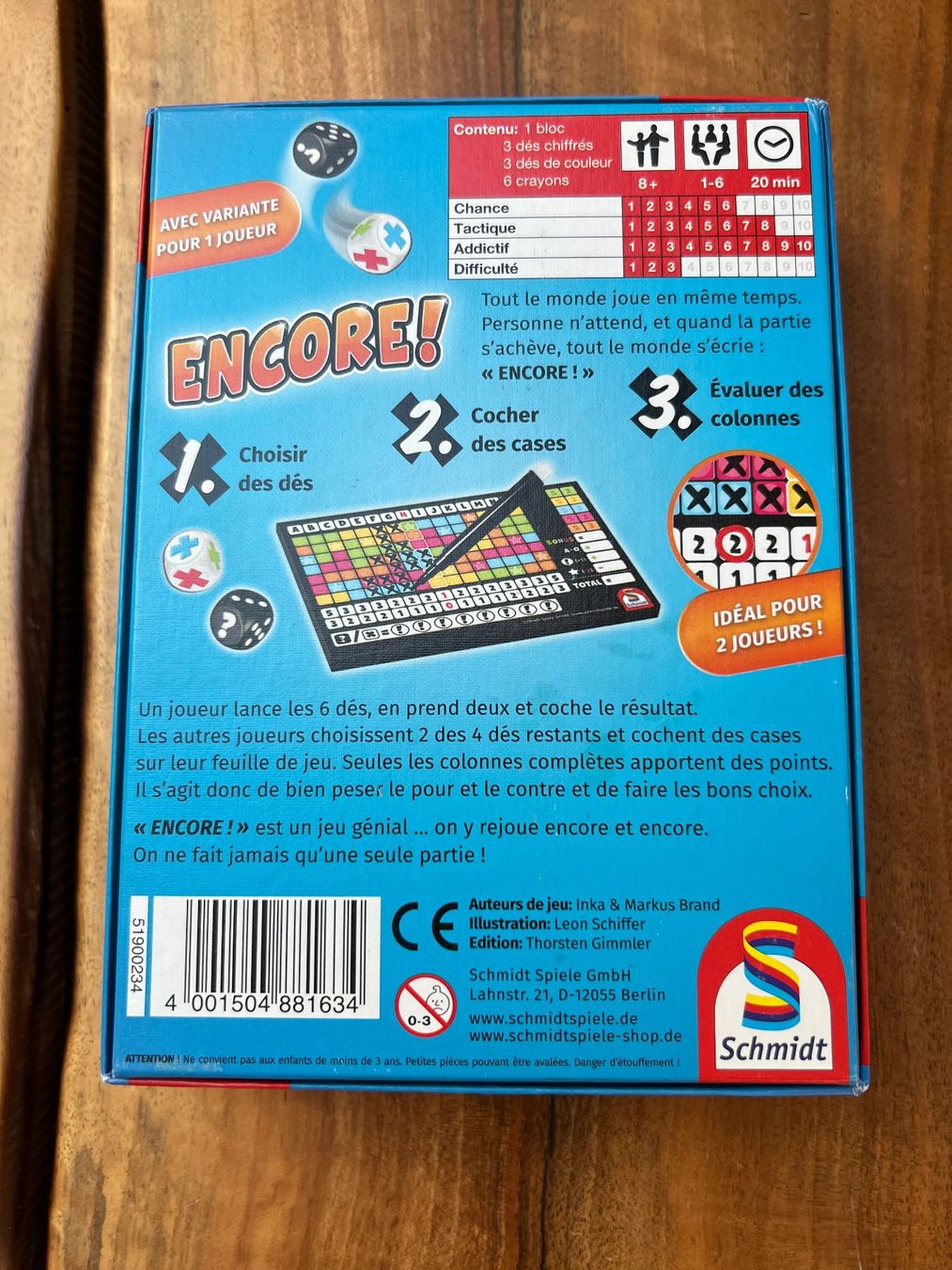 Spiele: Jeu "Encore !" – Gebraucht aus Athenaz (Avusy) von Drine1971 1