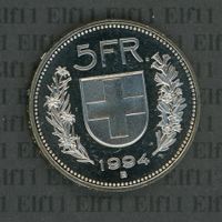 CHF___5.00 1994 stgl * nigelnagelneu! 5 Franken