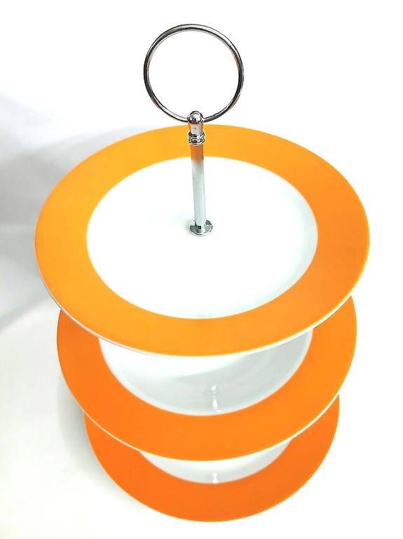 Plateaux: Teller orange 3-stöckig – D'occasion à Luzern par Brokiland 3