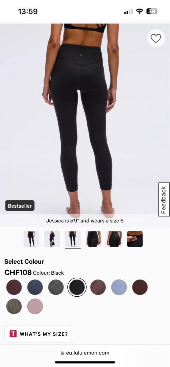 Lululemon Leggings: Lululemon Wunder Under SmoothCover Highrise Tight 64cm – Usato da Zürich venduto da caro.ha. 5