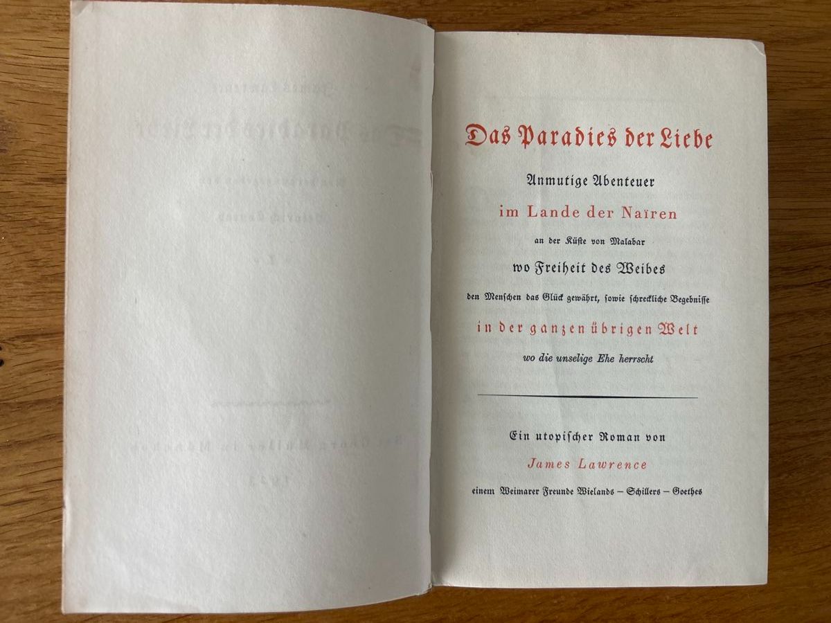 Libri: 2 Bände: "Das Paradies der Liebe" von James Lawrence – Usato da Wohlen AG venduto da Rstoeckli6 4