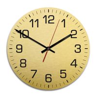 Wanduhr Alu Dibond Goldeffekt Ø 28cm (neu, UVP 57.90 Fr.)