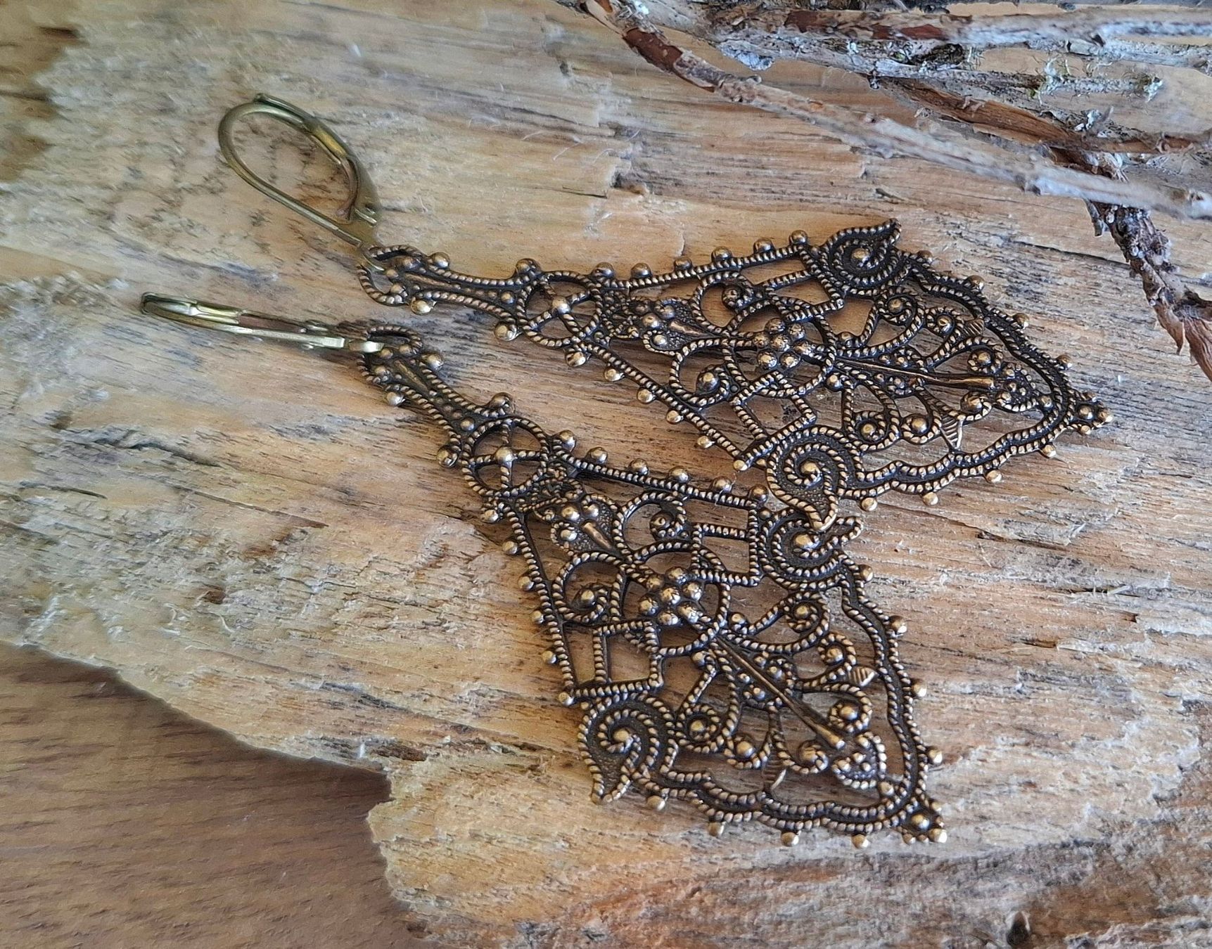 Ohrringe & -stecker: VINTAGE ANNA - Messingohrringe – Neu und originalverpackt aus Mühlethal von nicita-modeschmuck 1