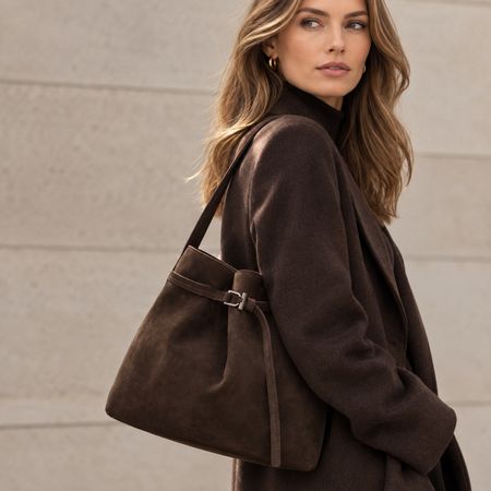 MANGO Tasche  Rauleder Ledertasche Schultertasche NEU 99