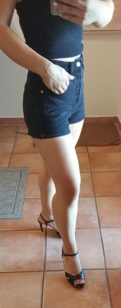 Short en jean Levi's Ribcage noir taille 25 bon état