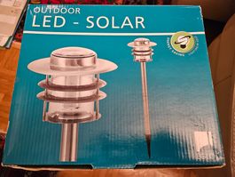 Outdoor EGLO LED Solar Lampe 2x 600mA ⌀18,4cm 69,4cm hoch