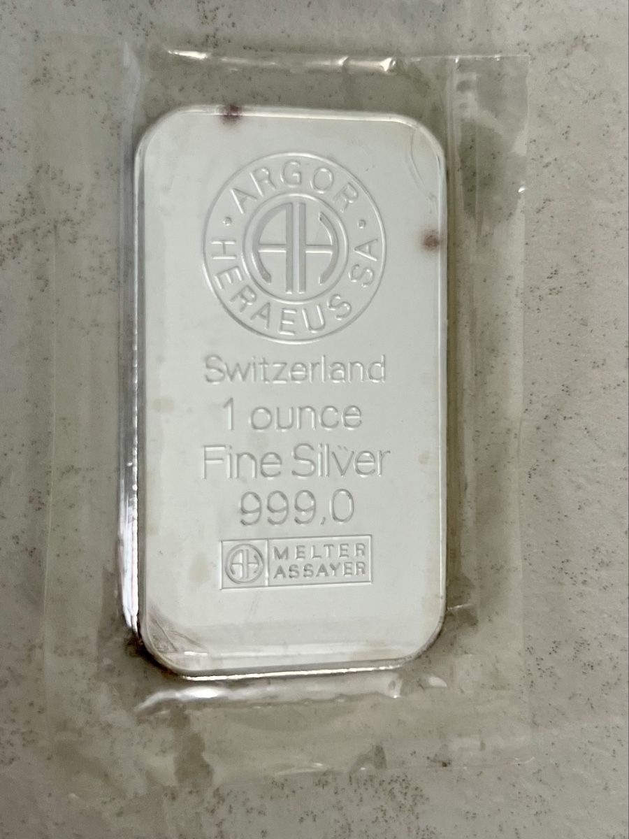 Metalli preziosi: Lingotto argento 999, 1 oncia, Argor Heraeus – Nuovo e nell'imballaggio originale da Castel San Pietro venduto da ste_xg59