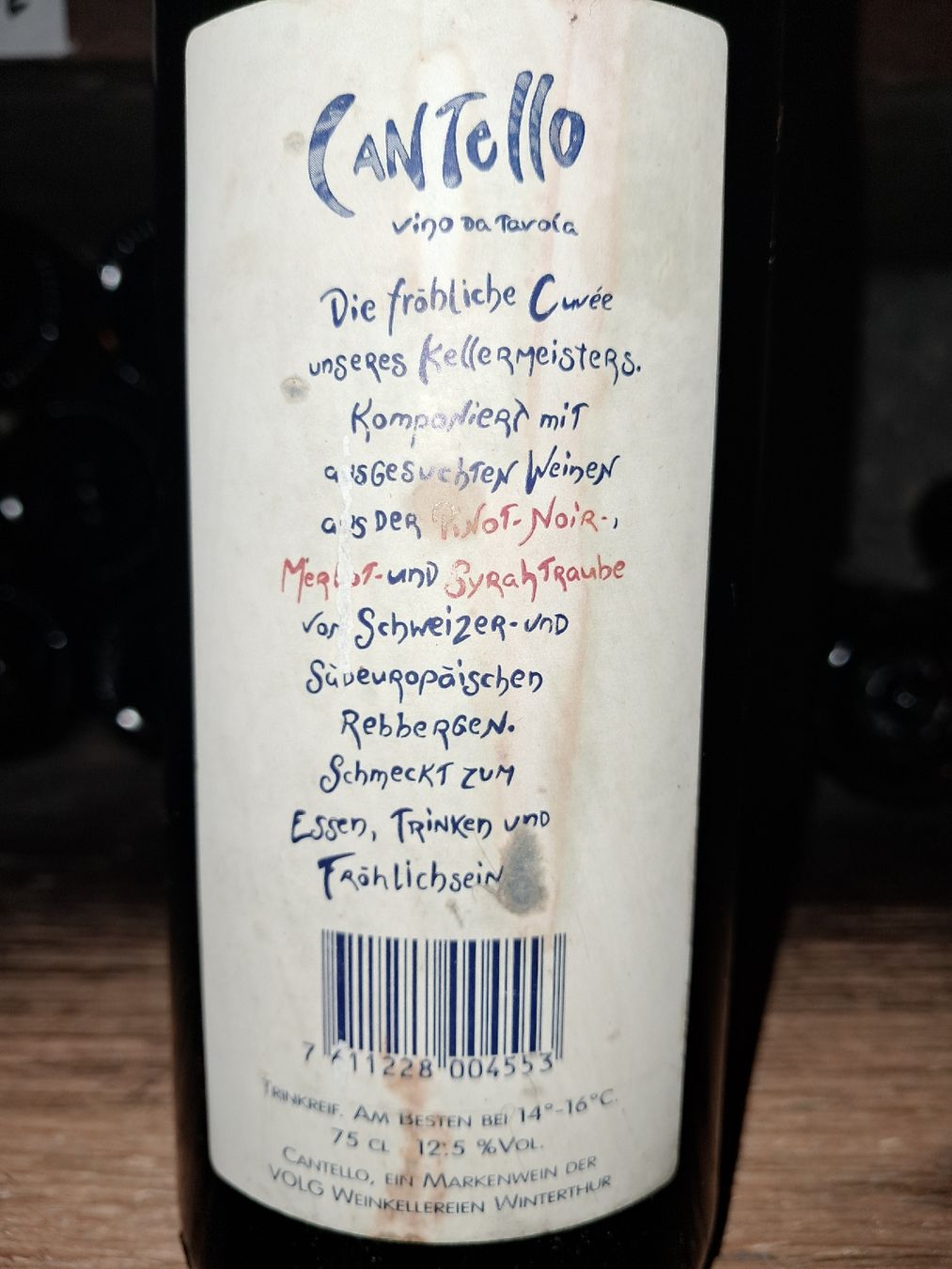 Vino: cantello vino da tavola – Nuovo e nell'imballaggio originale da Le locle venduto da juliensaran 3