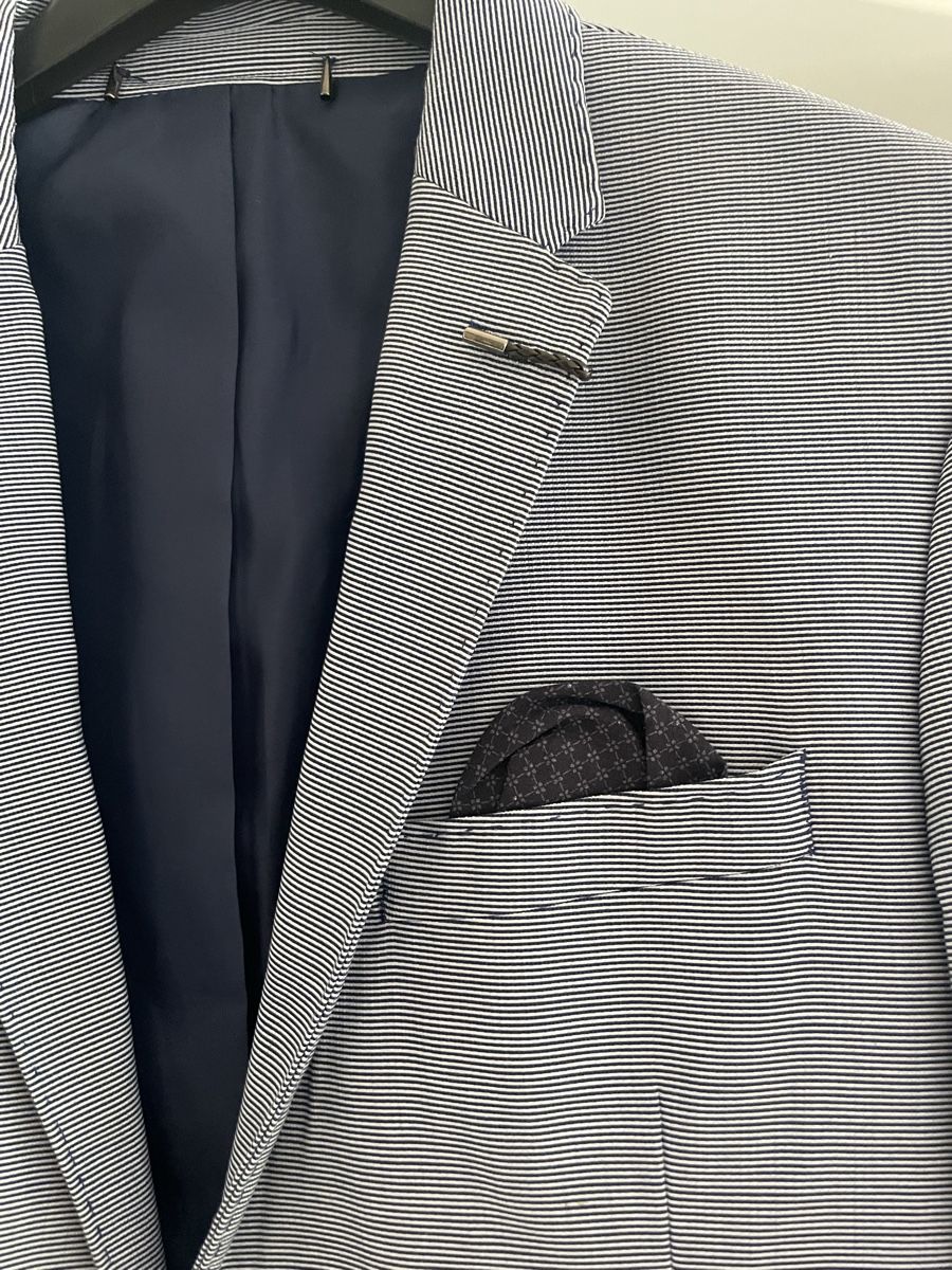 Zara Giacche: Veste Zara Man bleu à rayures taille 48 – Usato da Pâquier-Montbarry venduto da mir_687p 1