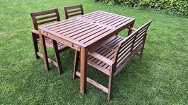 Holz Gartentisch ca. 140×76cm erweiterbar (200/260