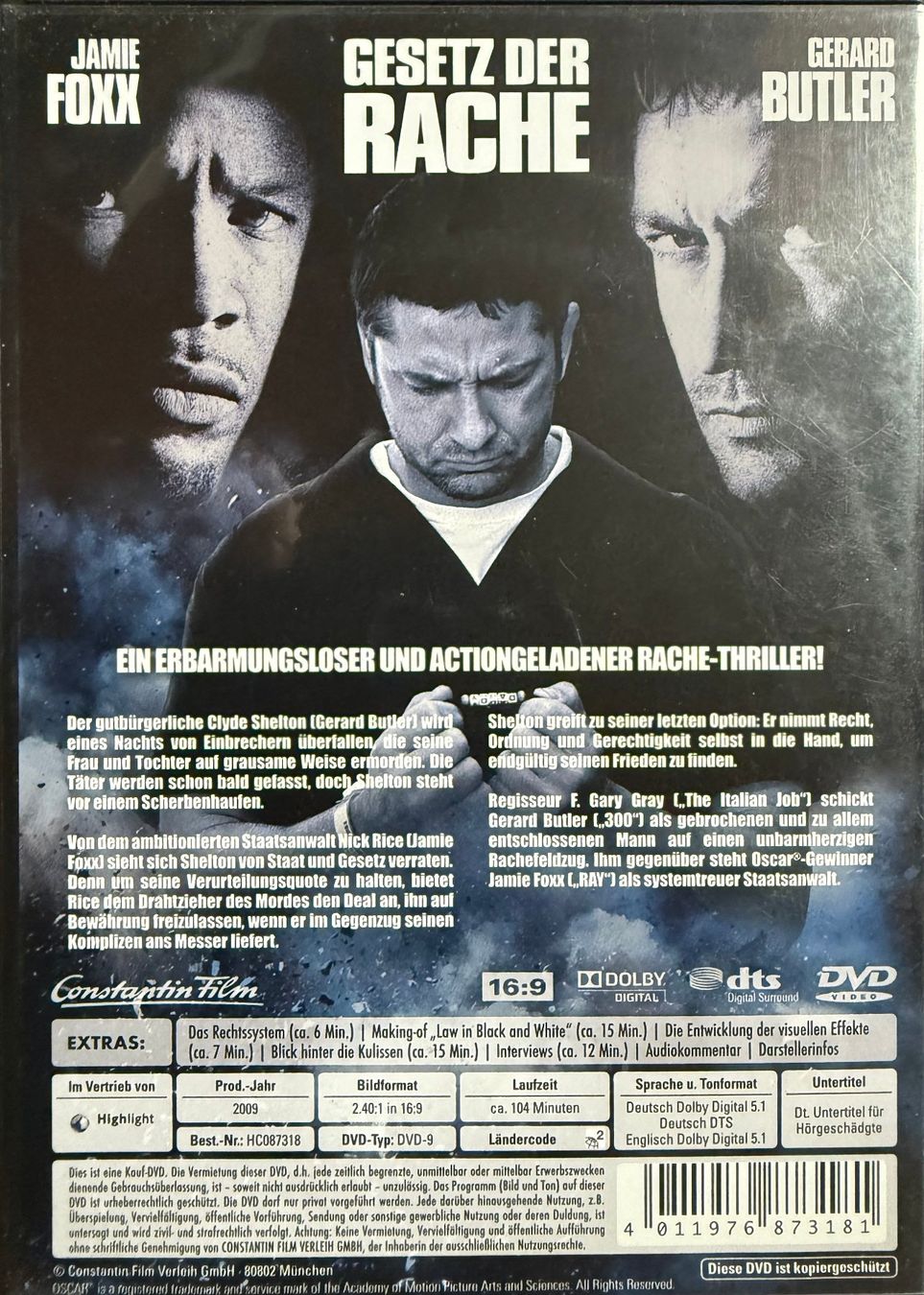 Tutti i DVDs: DVD - Gesetz der Rache mit Gerard Butler – Usato da Zäziwil venduto da kreative-ideen 1