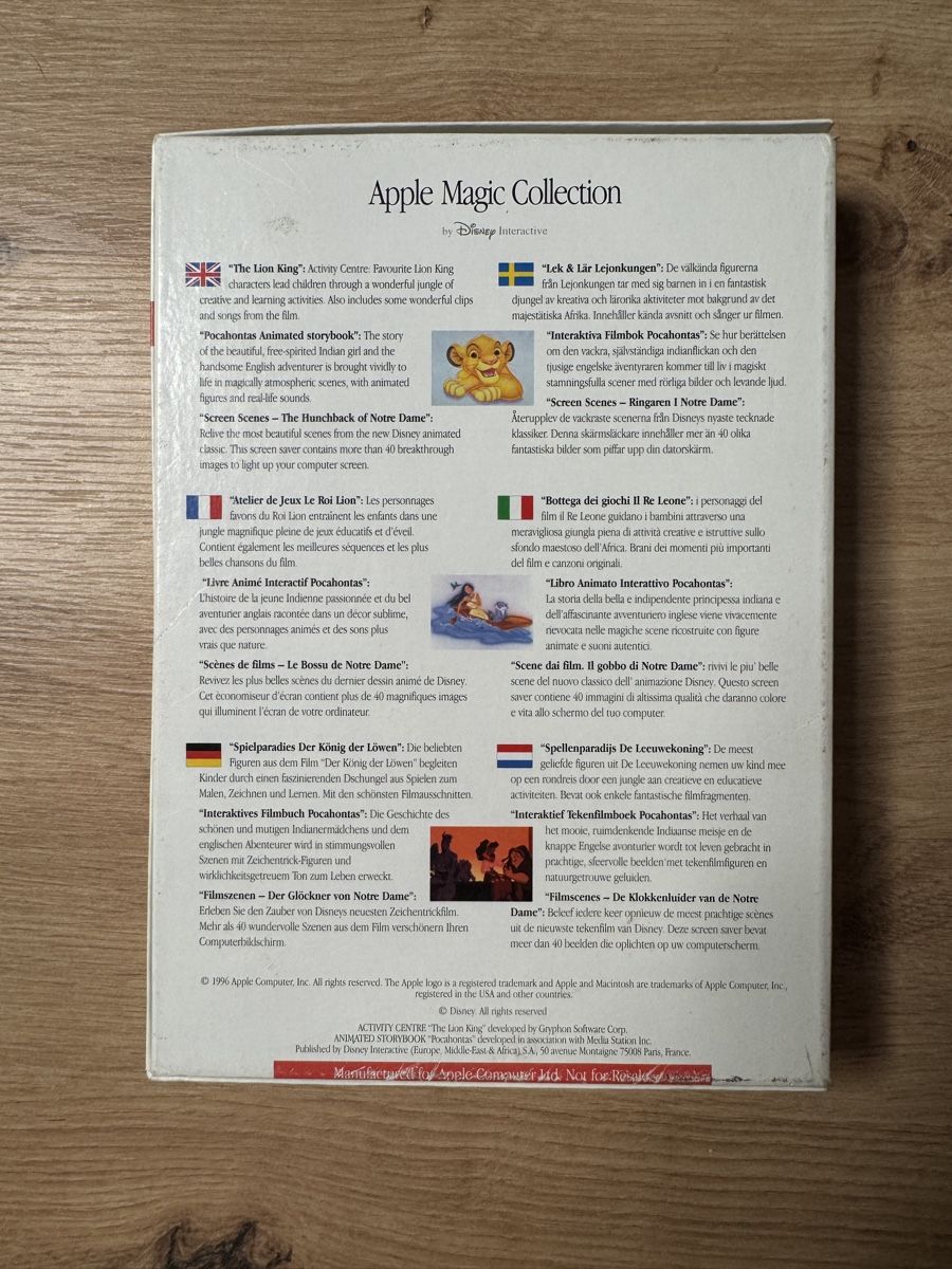 Giochi: Apple Magic Collection: Disney Interaktiv - Retro – Usato da Biberist venduto da etesummer 1