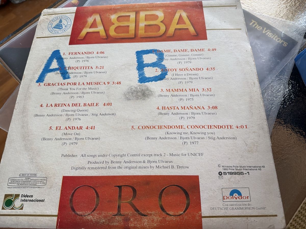 Dischi in vinile: ABBA Oro Grandes Exitos Guatemala  – Usato da Solothurn venduto da Rginger12 1