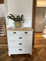 Kommode mit 5 Schubladen sand creme farbig Holz