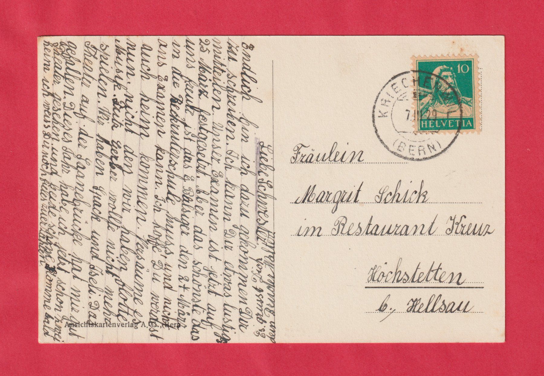 Cartoline postali: Kriechenwil  Lichtdruck Ansichtskarte – Usato da Zürich venduto da Gill46 1