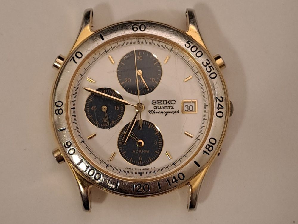 Armbanduhr Chronograph mit Alarm SEIKO Kal. 7T32B Quartz