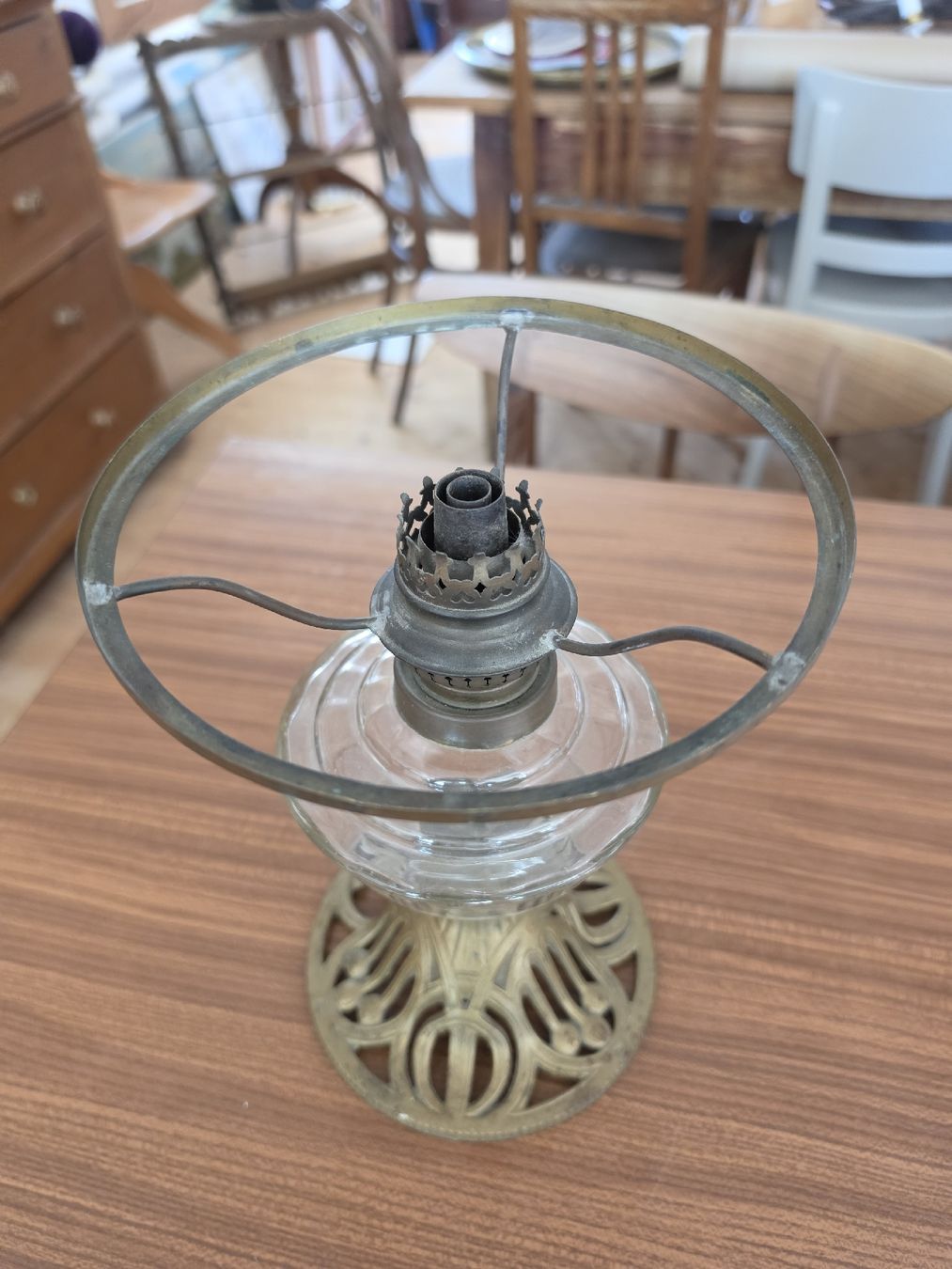 Lampade: Öllampe Messing Glas Vintage – Usato da Mettlen venduto da elios0888 3