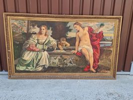 Ölgemälde klassische Darstellung mit Rahmen gebraucht