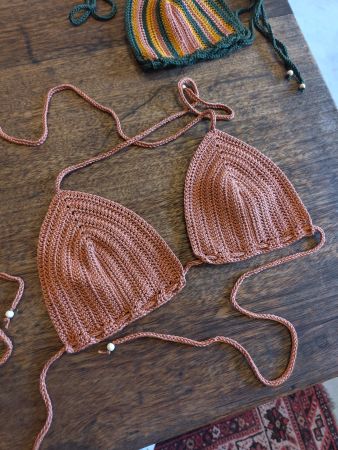 Bikini top gehäckelt baumwolle S