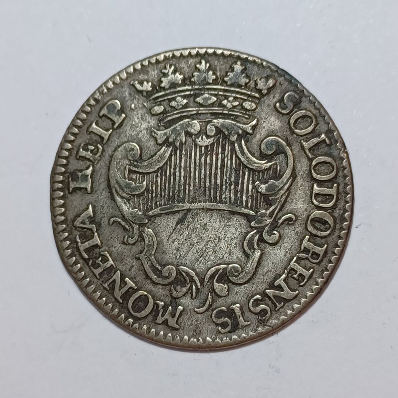 Tutti le monete: 20 Kreuzer 1763 Solothurn – Usato da Pfäffikon ZH venduto da Schweizer_Muenzen
