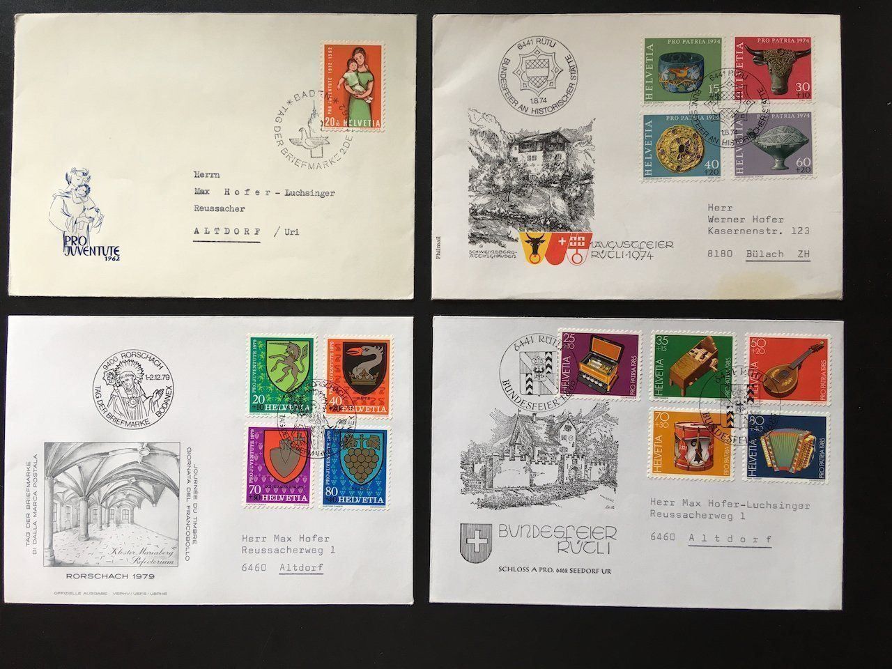 Tutti i francobolli: 1962-86 diverse FDC gelaufen – Usato da Nesslau venduto da andi_hon