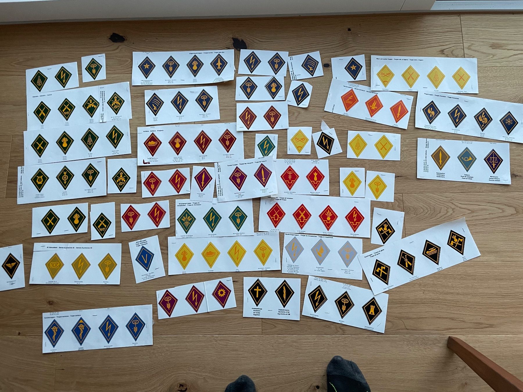 Sticker: Sammlung Aufkleber Schweizer Armee Funktion A 61 – Usato da Oberiberg venduto da stab