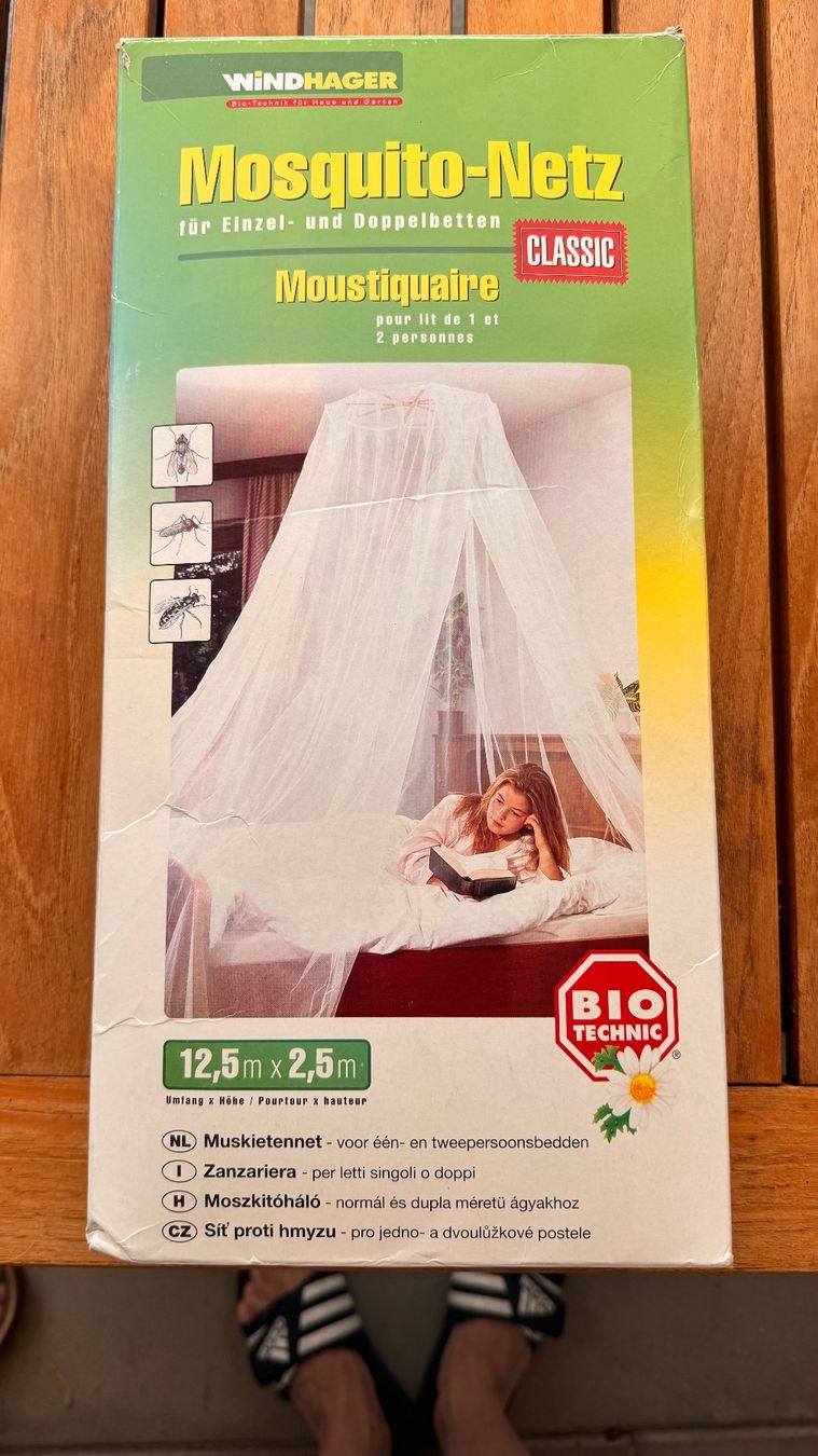 Windhager Tende: Moskitonetz für Einzel- oder Doppelbett (ungeöffnet) – Nuovo e nell'imballaggio originale da Baar venduto da 001loulou