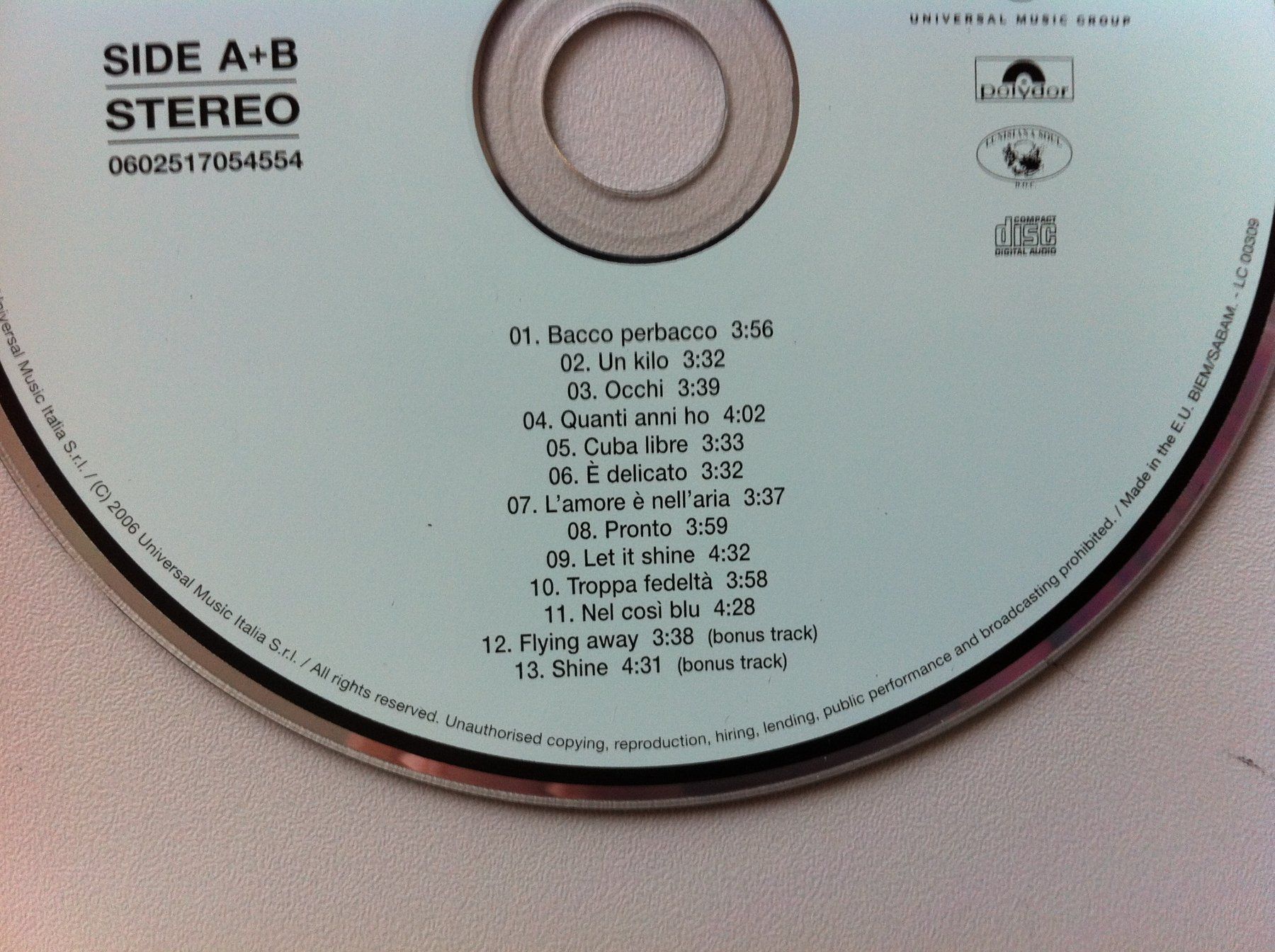 CD: CD Zucchero "sugarfornaciari" – Usato da Brunnen venduto da Artemis53 1