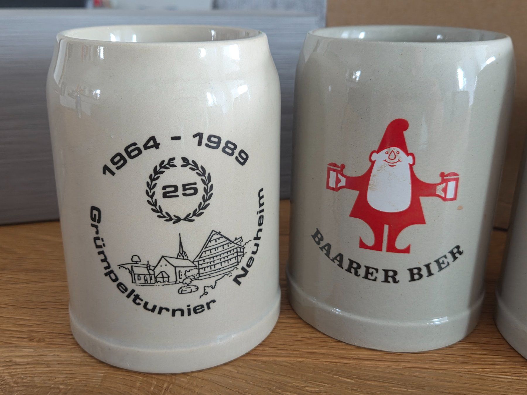 Bicchieri: 4x Baarer Bier Krüge – Usato da Baar venduto da Liebherrbagger 1