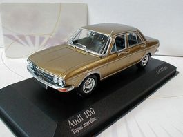 Audi 100 C1 1968-1976 Topaz braun met.   1:43 von Minichamps