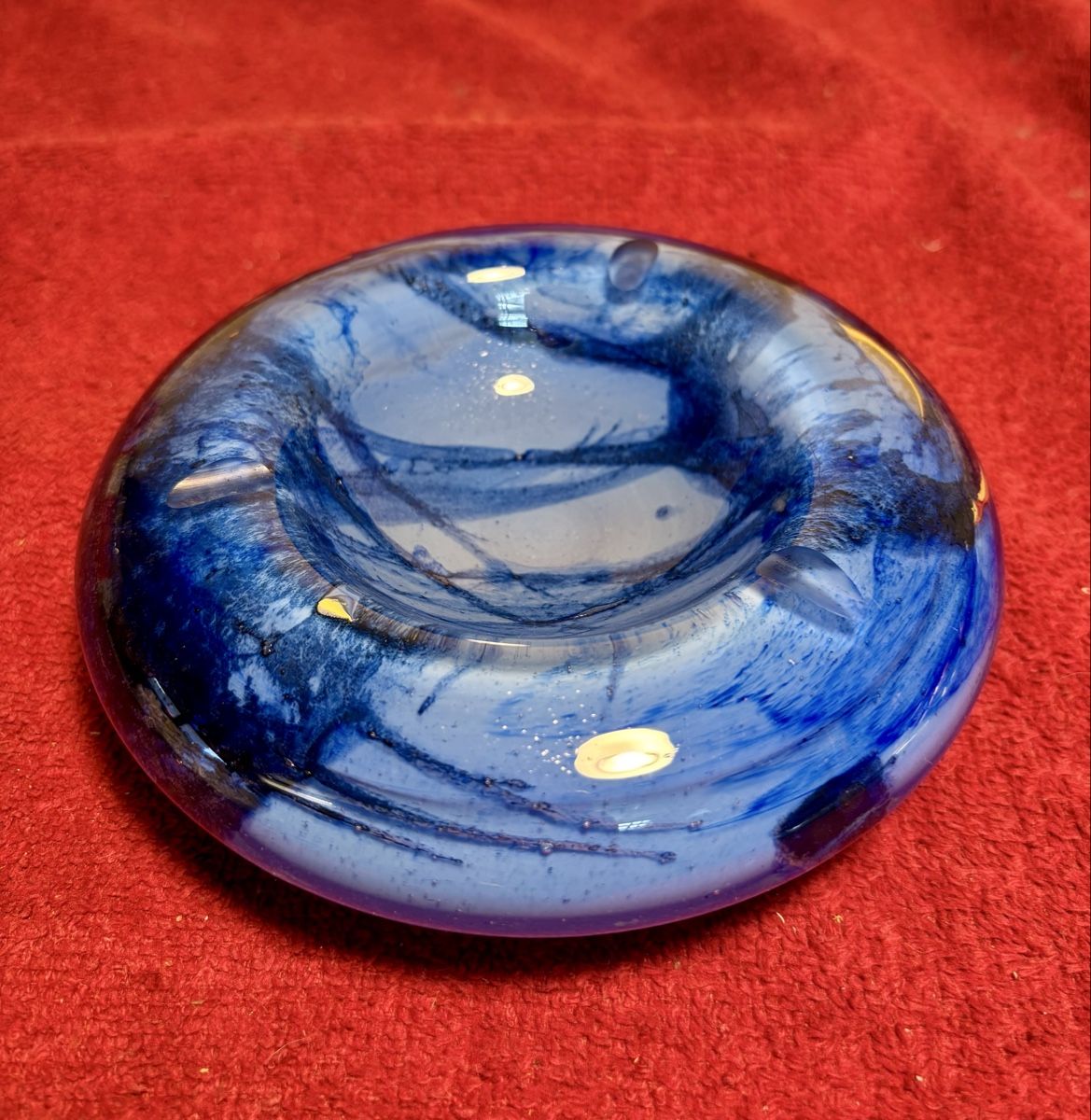 Murano Portacenere: Aschenbecher Glas blau vermutlich Murano – Usato da Hindelbank venduto da brm_72zv