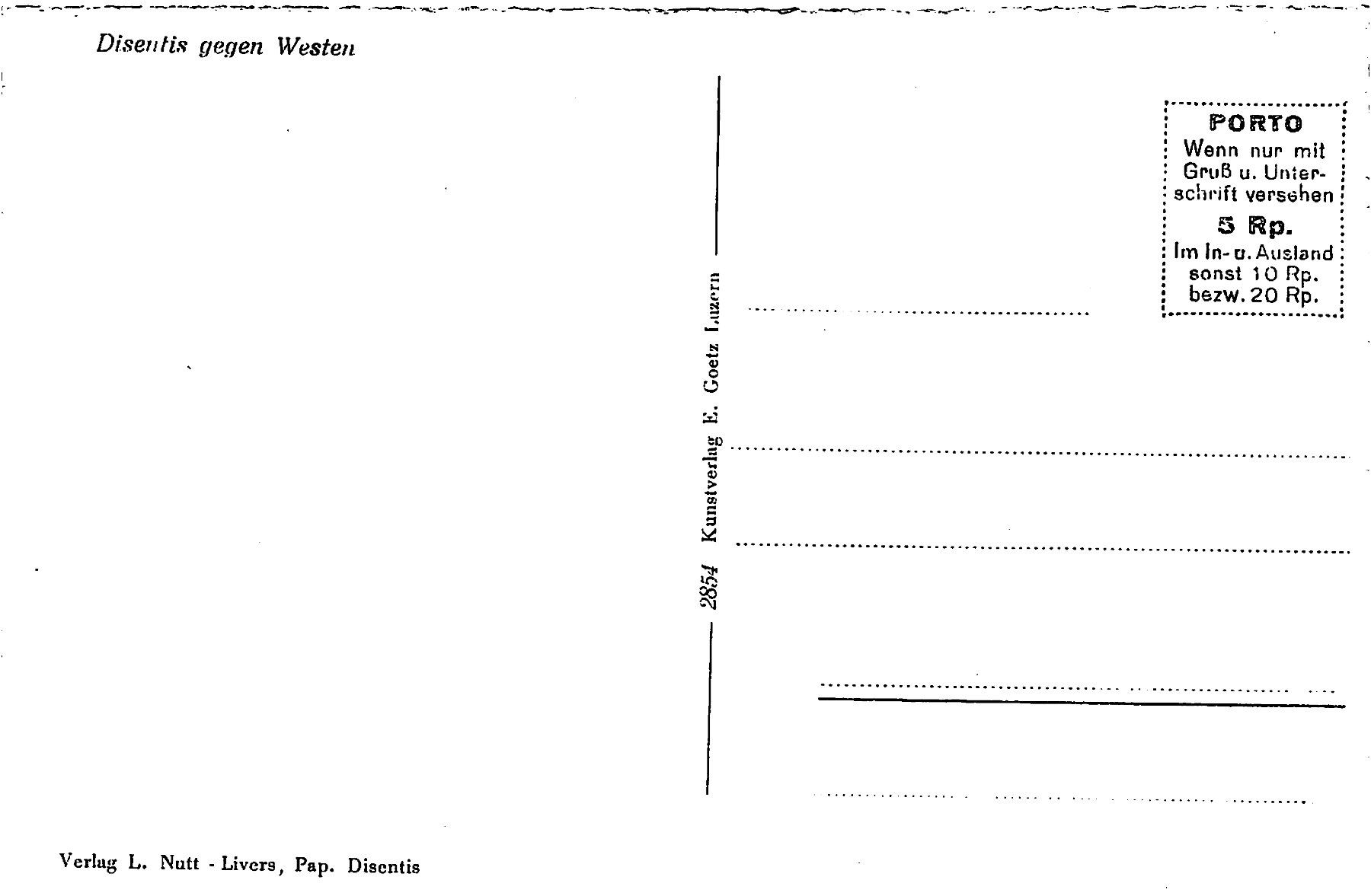 Cartoline postali: 2x Disentis – Usato da Ottikon b.Kemptth. venduto da Neptun1974 3