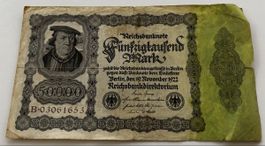 50000 Mark 1922 Reichsbanknote Deutschland Banknote 1922