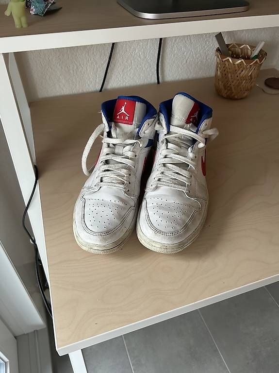 Jordan Scarpe da donna: Sneaker Jordan 1 Mid White Red Royal – Usato da Zuchwil venduto da celixne 4