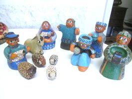 Krippenfiguren aus Terrakotta, Vintage