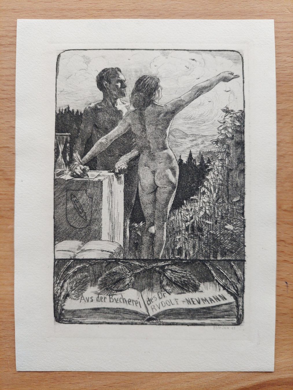 Gemälde: Exlibris Bruno Heroux - Original Radierung – Gebraucht aus Obfelden von Exlibris-Art