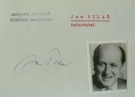 Jan Pilar (1917-1996) Schriftsteller - Autogramm