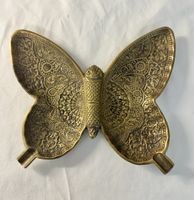 Rarität! Vintage Aschenbecher Schmetterling Messing