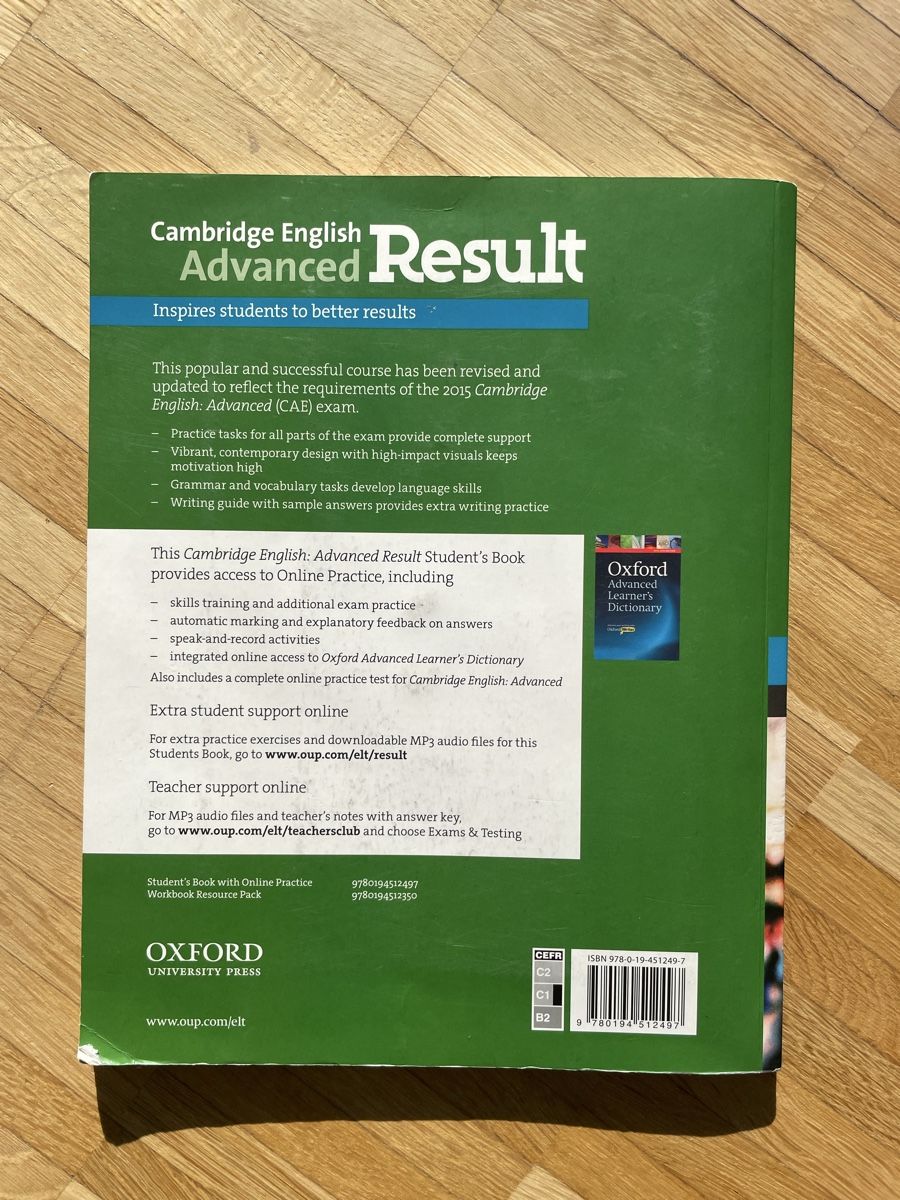 Libri: Cambridge English Advanced Result, 2015 – Nuovo (secondo la descrizione) da Bern venduto da 3L3 1