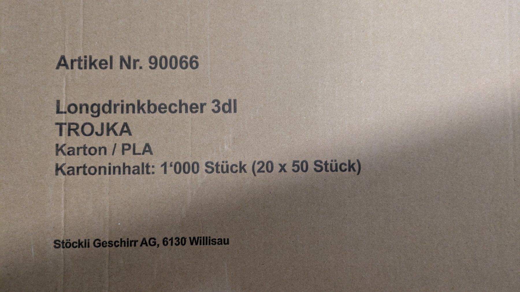 Behälter & Ähnliches: Longdrinkbecher Trojka, Karton/PLA, 2000 Stück – Neu (gemäss Beschreibung) aus Menziken von mame18 1