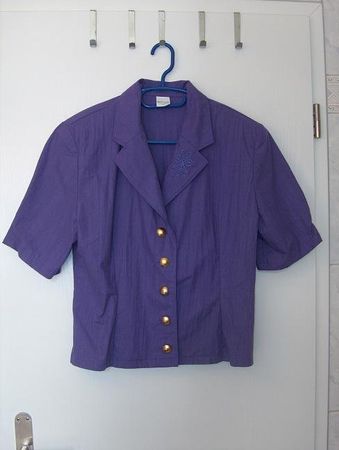 Neuw. Ensemble - Jacke kurzarm + Jupe violett - Gr.40