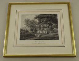 MEGGEN BEI LUZERN, BAUERNHAUS, AQUATINTA