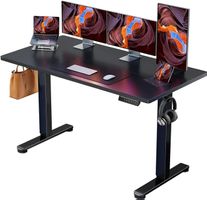 Schreibtisch elektrisch höhenverstellbar 140x70 cm schwarz