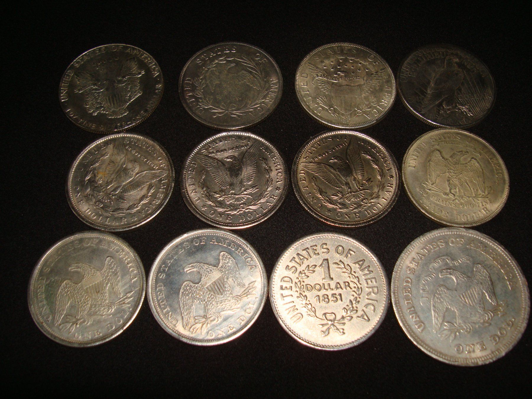 Toutes les monnaies: 12 VERSCHIEDENE REPLICA DOLAR – D'occasion à Scherz par 5246 2
