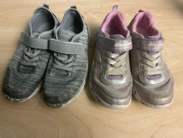 2 Paar Mädchen Sneakers Turnschuhe, Gr.32 Sketchers