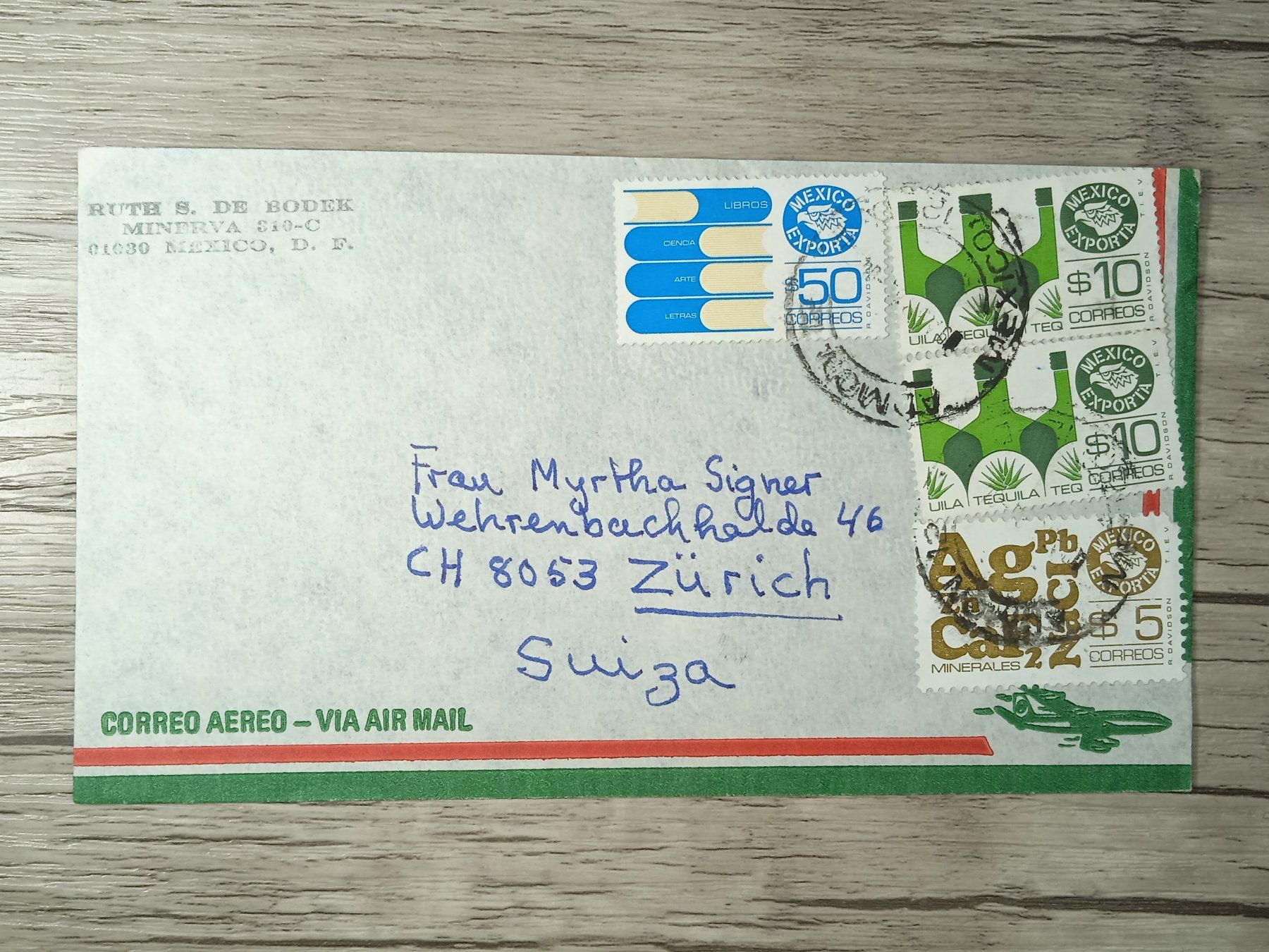 Tutti i francobolli: TR45 Enveloppe + Timbre Mexique 19xx – Usato da Cousset venduto da Patrick_Collections