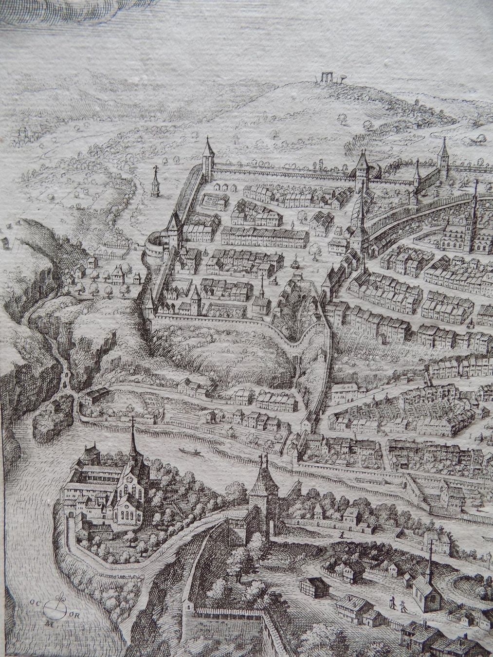 Incisioni: Fribourg Freiburg von Merian – Usato da Risch venduto da Rischli15 4