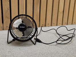 TRISA Tischventilator USB schwarz
