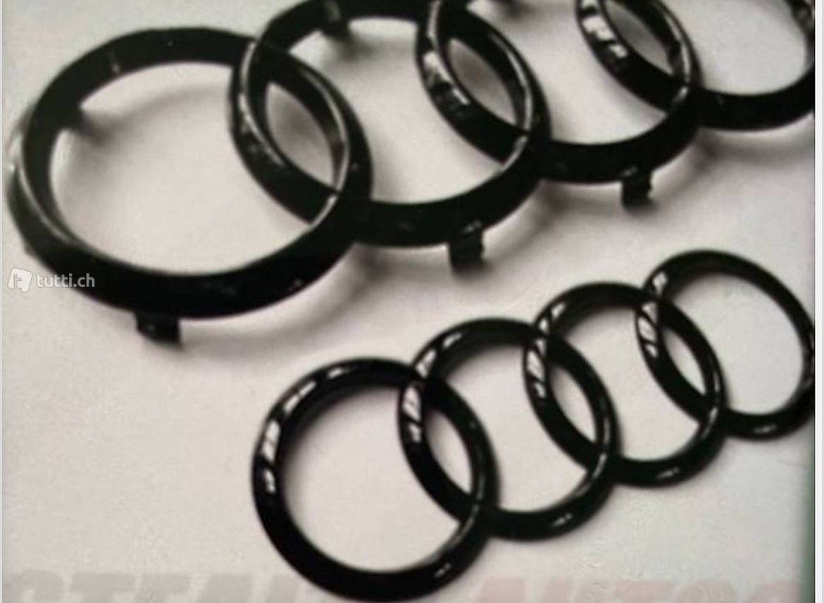 Audi Accessori per altri veicoli: Audi Logo noir schwarz Rs look Rs3 Ring Emblem Monogramm – Nuovo (secondo la descrizione) da Nürensdorf venduto da casualfriend 4