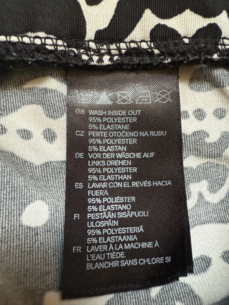 H&M Leggings: Legging noir/blanc H&M, t.36/S – Usato da Tavannes venduto da Thriftshop 3